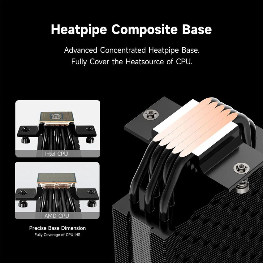 Tản nhiệt khí PC COOLER RT500 Digital BK Black 4