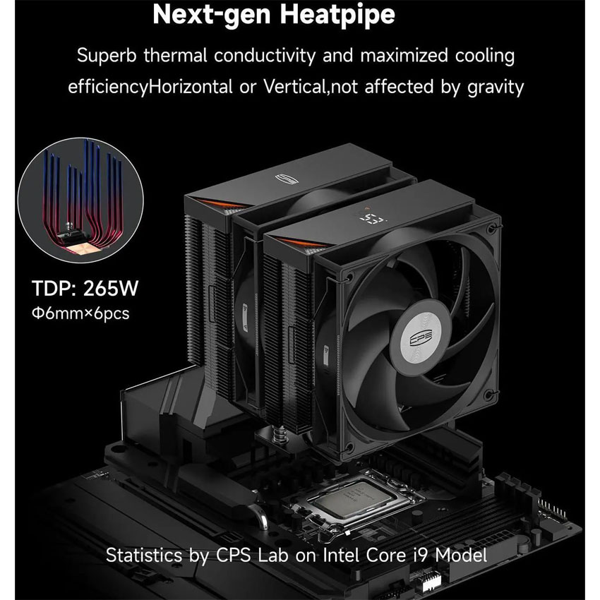 Tản nhiệt khí PC COOLER RT620 Digital BK Black 2