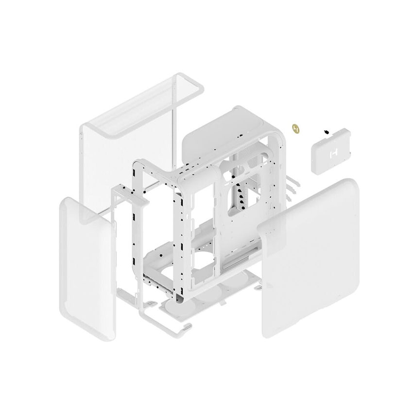 Vỏ case HYTE X50 AIR Case - Snow White (eATX/0 Fan) 7