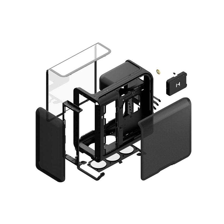 Vỏ case HYTE X50 Pitch Black (eATX/0 Fan) 6