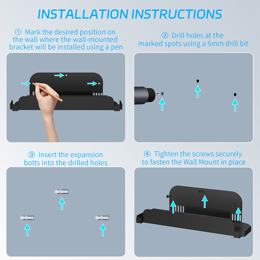 Giá treo tường đa năng cho Nintendo Switch 2/Oled/Switch màu trắng JYS-NS2291 9
