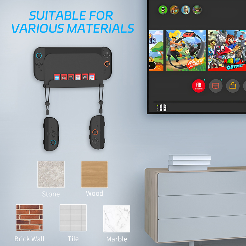 Giá treo tường đa năng cho Nintendo Switch 2/Oled/Switch màu trắng JYS-NS2291 6