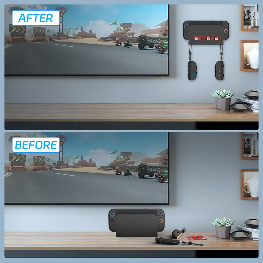 Giá treo tường đa năng cho Nintendo Switch 2/Oled/Switch màu trắng JYS-NS2291 7