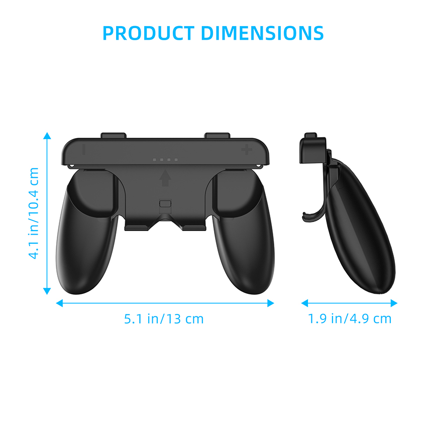 Vỏ tay cầm bằng nhựa có dây đeo Grip Controller for Switch 2 Twin Pack 2 in 1 màu đen JYS-NS2276 2