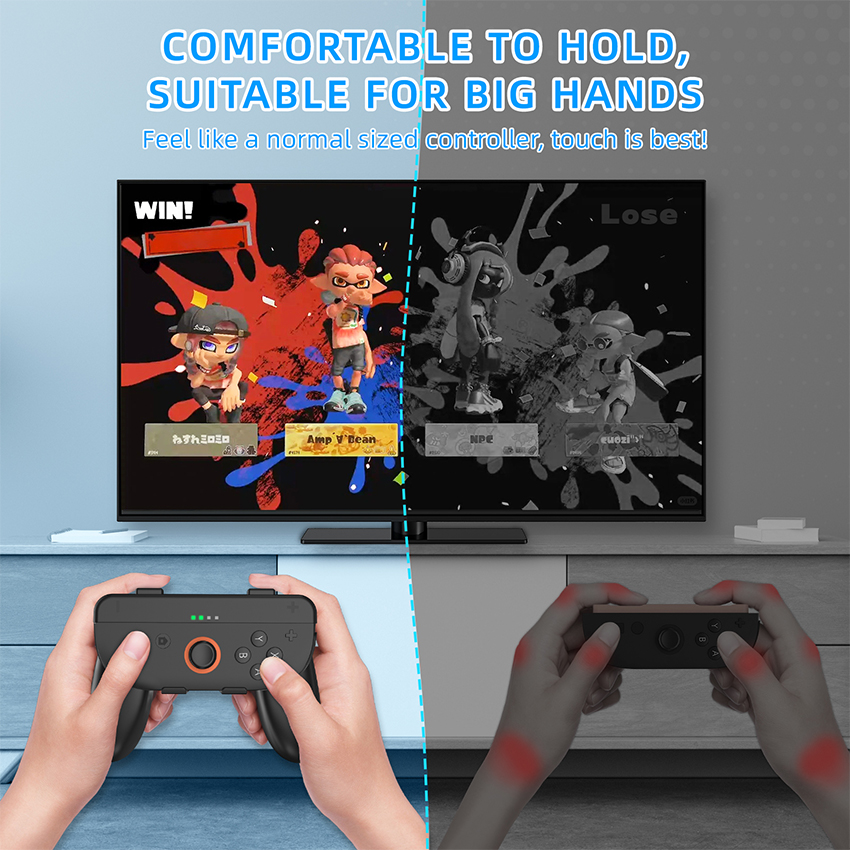 Vỏ tay cầm bằng nhựa có dây đeo Grip Controller for Switch 2 Twin Pack 2 in 1 màu đen JYS-NS2276 7