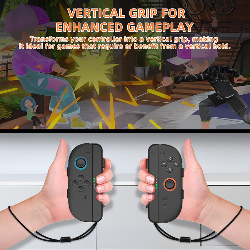 vo tay cam co day deo hand grip with strap for switch 2 joy con mau den jys ns2280 4