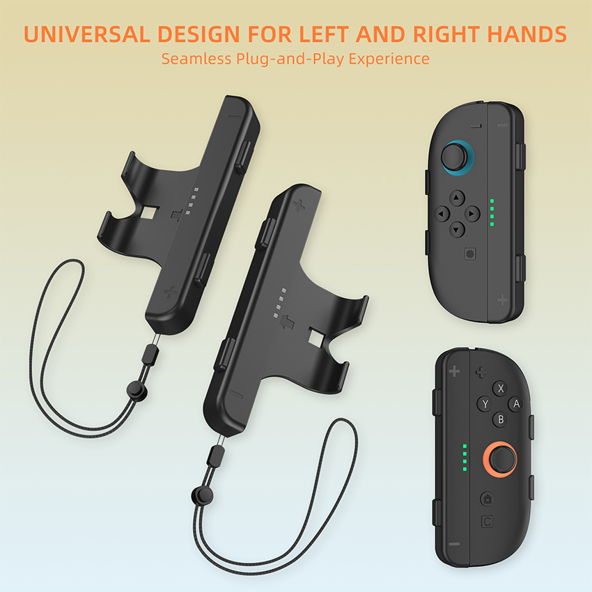 Vỏ tay cầm có dây đeo Hand grip with strap for Switch 2 Joy-Con màu đen JYS-NS2280 4