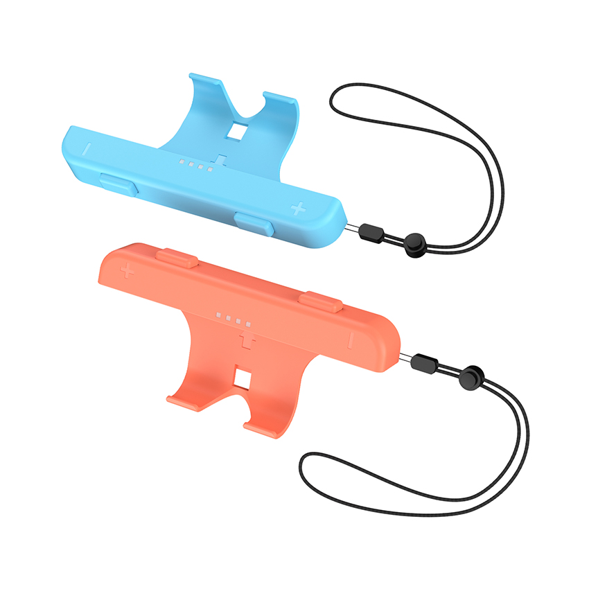 Vỏ tay cầm có dây đeo Hand grip with strap for Switch 2 Joy-Con màu xanh pha cam JYS-NS2280 1