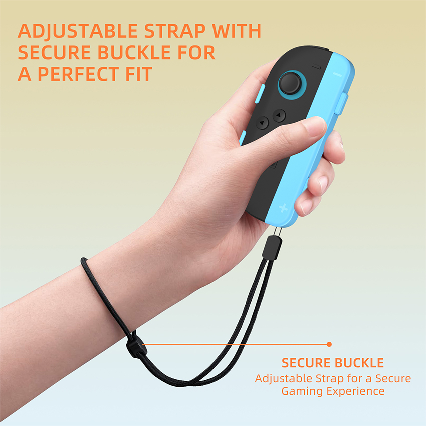 Vỏ tay cầm có dây đeo Hand grip with strap for Switch 2 Joy-Con màu xanh pha cam JYS-NS2280 5