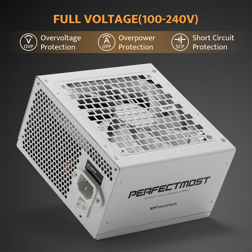 Nguồn máy tính DARKFLASH PMT850 GOLD - 850W White (80 Plus Gold/ATX3.1/PCI-e 5.1/Full Modular) 2