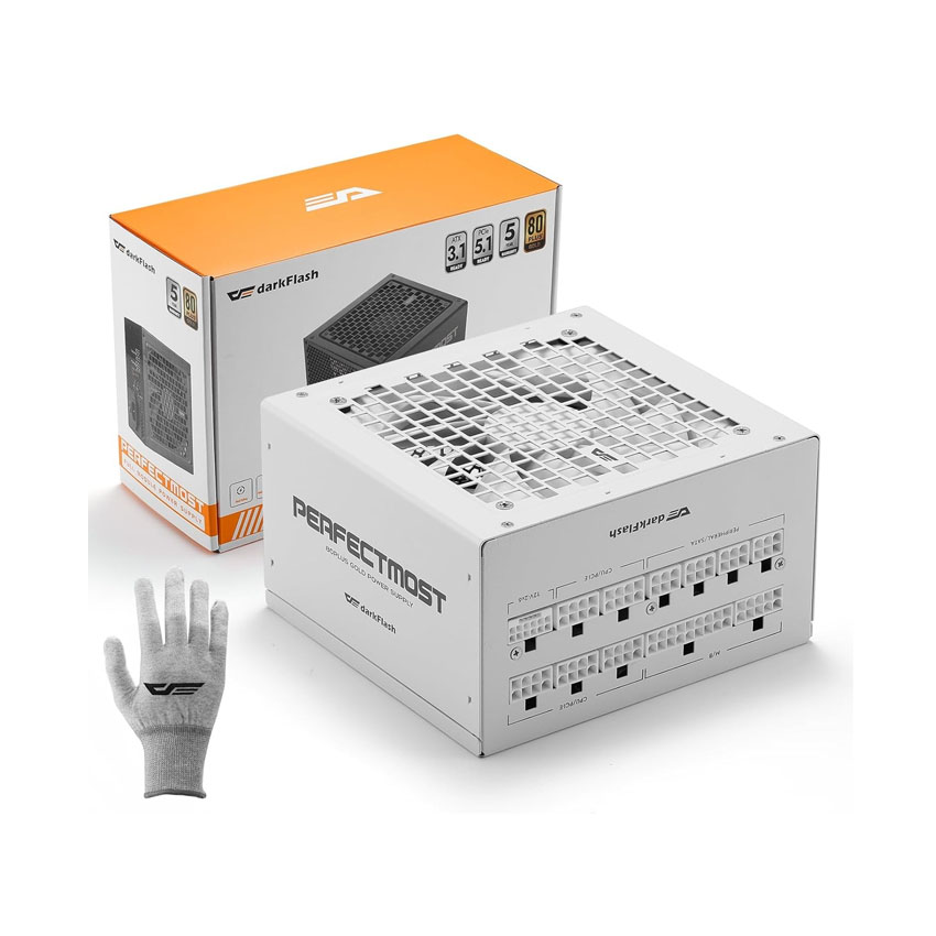 Nguồn máy tính DARKFLASH PMT850 GOLD - 850W White (80 Plus Gold/ATX3.1/PCI-e 5.1/Full Modular) 4