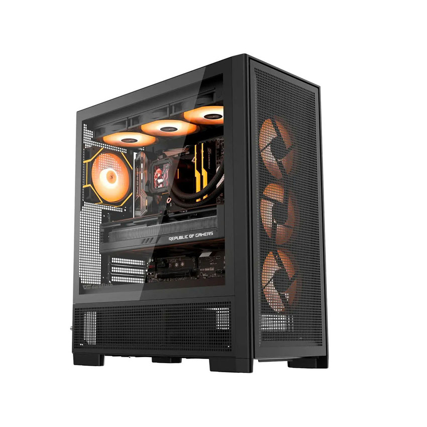 Vỏ case DARKFLASH AIR NOVA - Black (ATX/3 fan)