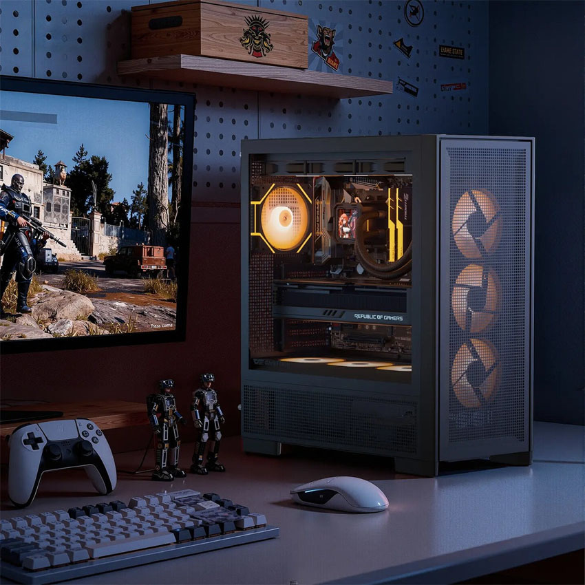 Vỏ case DARKFLASH AIR NOVA - White (ATX3 fan) 1