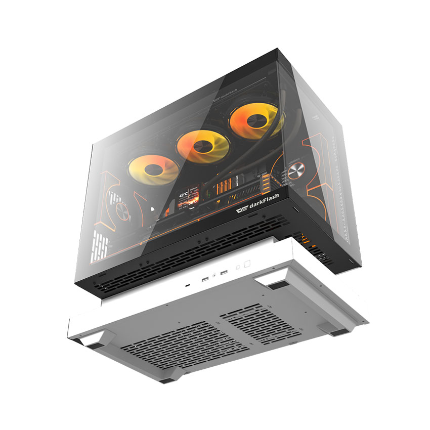 Vỏ case DARKFLASH F1 - White (mATX0 fan) 4