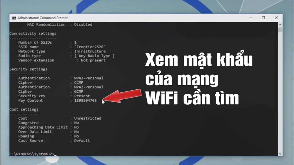 chia se cach xem mat khau wifi tren win 10 hacom 1