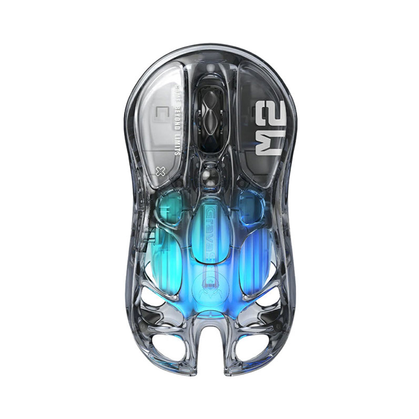 Chuột GravaStar Mercury M2 (Transparent Black) chính hãng