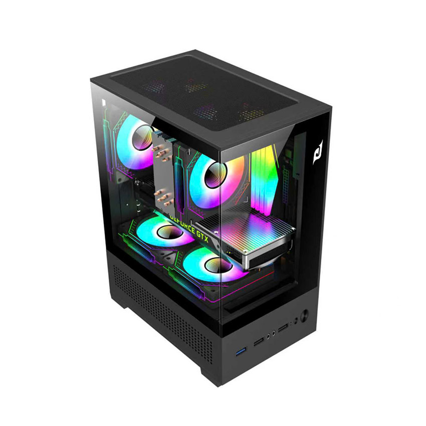 Vỏ Case EDRA ECS1303H Black (mAtx/0 Fan) - Hình 4