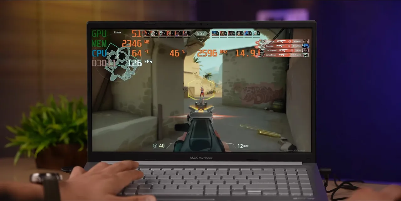 Tựa game Fps Valorant chưa thể làm khó được asus vivobook