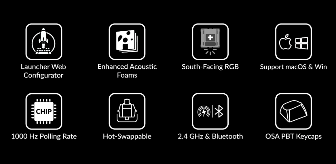 Bàn phím Keychron K8M-H4 K8 Max Swappable RGB Backlight 2