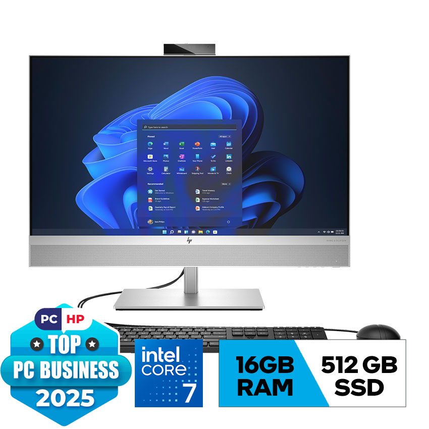 PC HP EliteOne 870 G9 AIO B01RKPT (i7-14700/16G DDR5/512GSSD/27 QHD/FP/WL/BT/WL_KB&M/W11//3Y/BẠC)