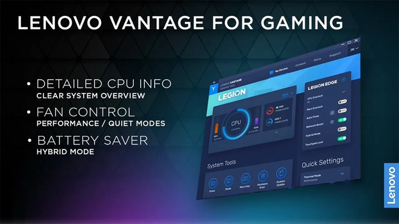 Tối ưu màu sắc Oled nhờ vào Lenovo Vantage