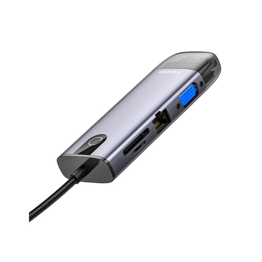 Bộ chuyển đổi Mcdodo 10 in 1 type-C to HDMI, USB, VGA, Lan Gigabit, SD, PD 100W (HU-7420) 1