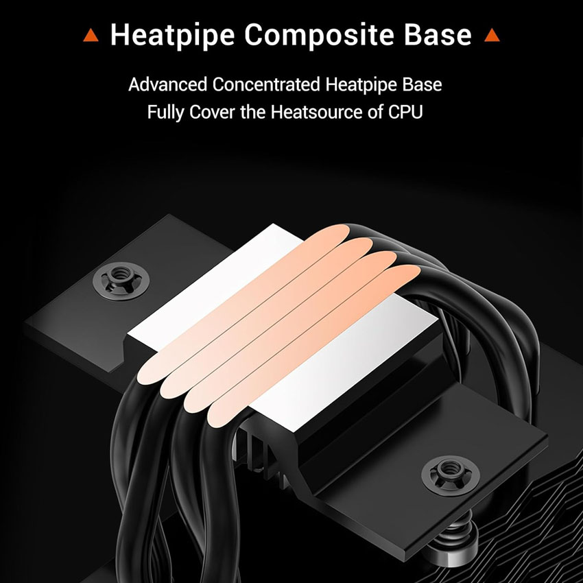 Tản nhiệt khí PC COOLER RT400 ARGB BK Black (Đen) 2