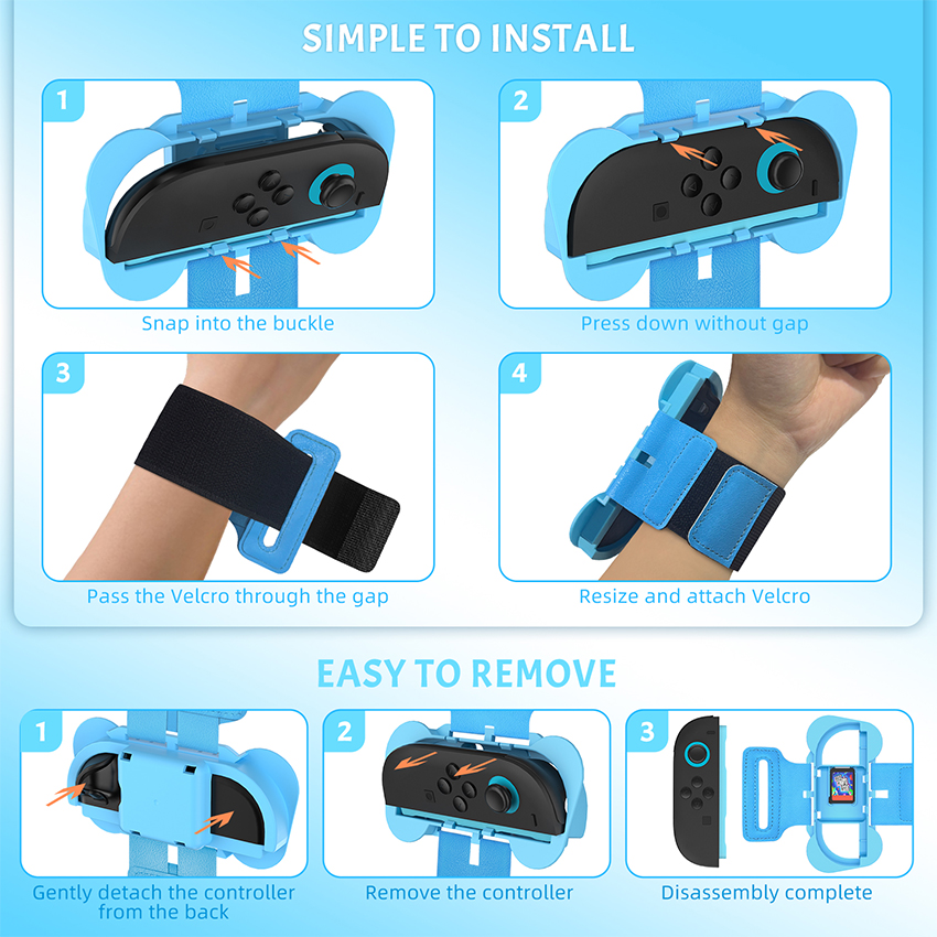 Dây đeo cổ tay Wrist Strap for Switch 2 Dancing Game (2 in 1 pack) JYS-NS2262 5