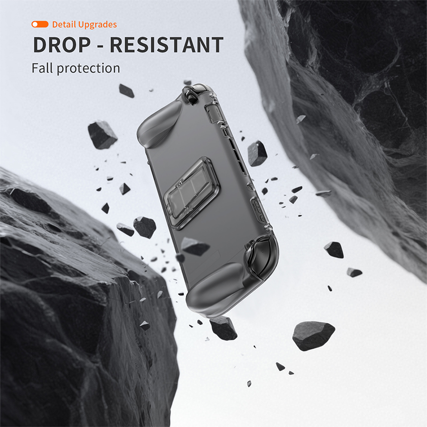 Ốp lưng bảo vệ có chân đế TPU Case for Switch 2 màu xám JYS-NS2301 10