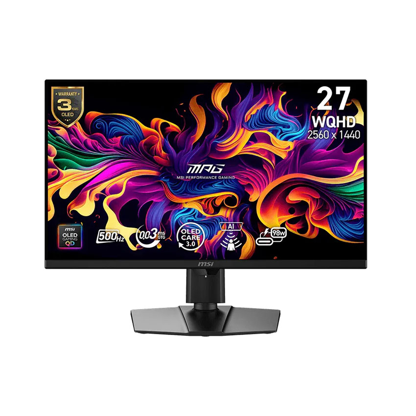 Màn hình MSI MPG 271QR QD-OLED X50 (27 inch/WQHD/QD-OLED/500Hz/0.03ms/USB-C 98W)