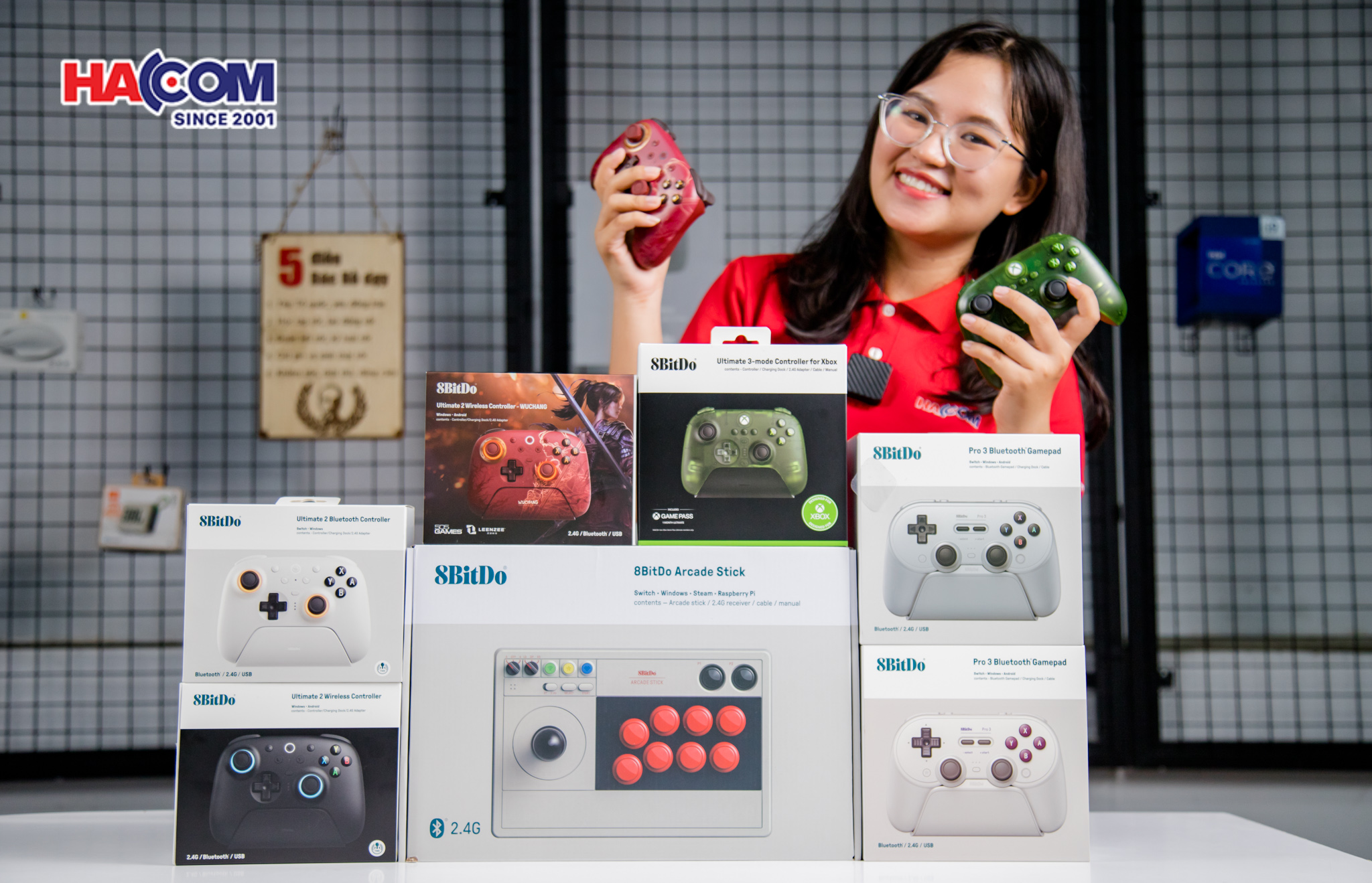 8Bitdo Arcade Stick Cho Nintendo Switch/Windows 3