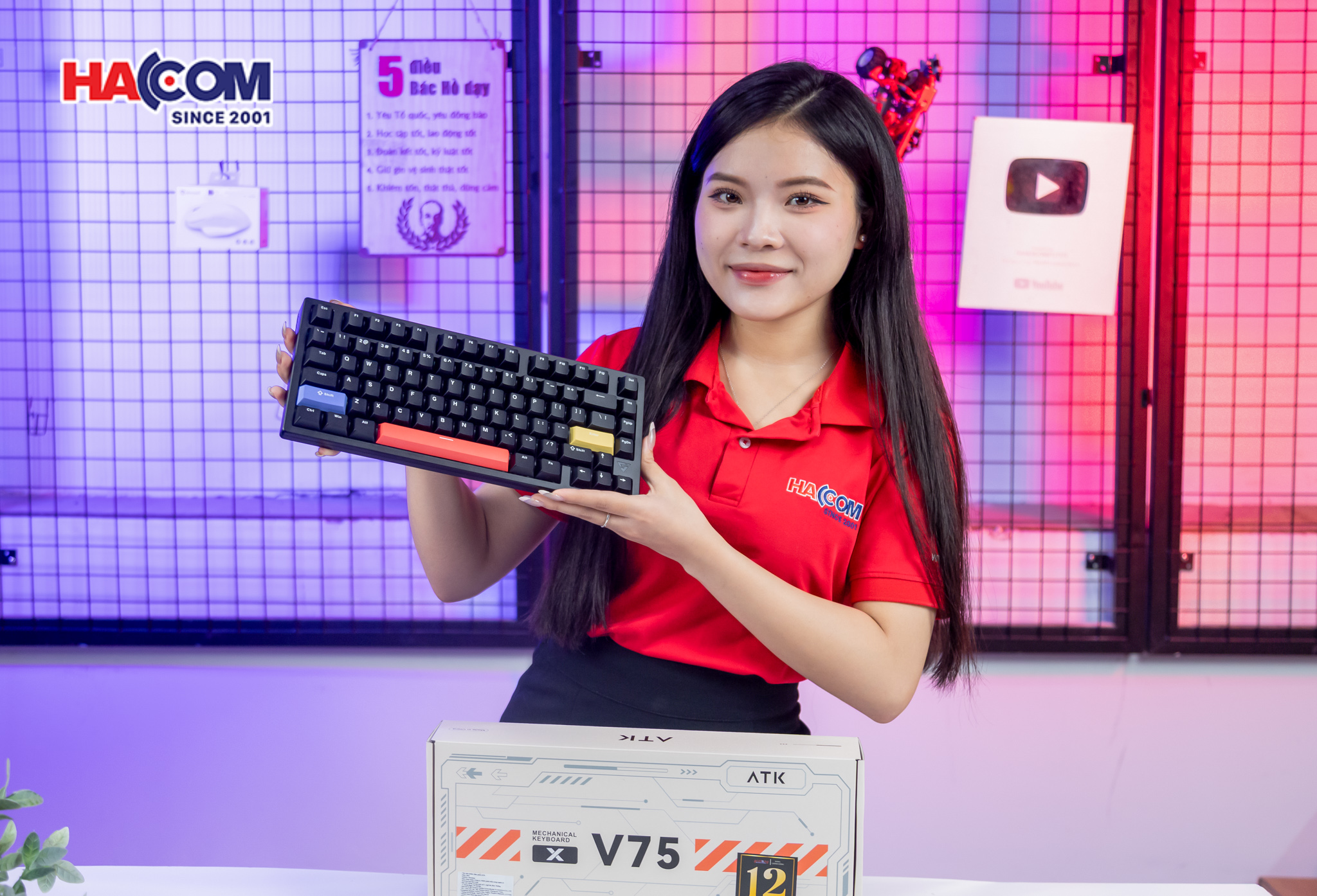 Bàn phím cơ ATK V75X Black Obsidian Switch 1