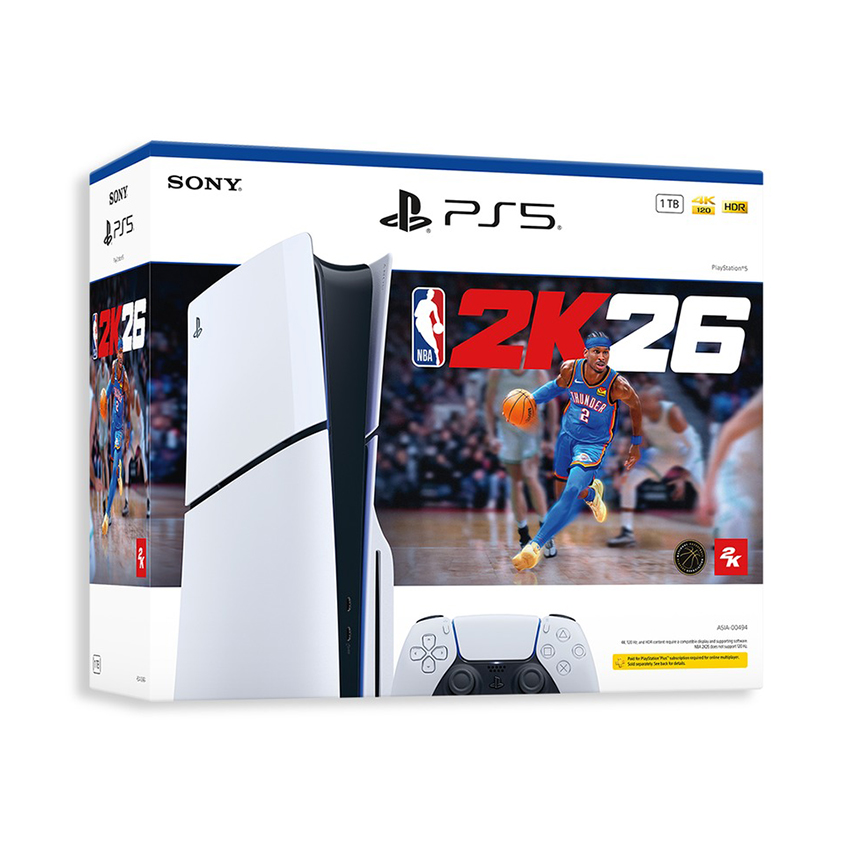 MÁY CHƠI GAME SONY PLAYSTATION 5 (PS5) SLIM CONSOLE - NBA 2K26 BUNDLE ASIA-00494 - HÀNG CHÍNH HÃNG