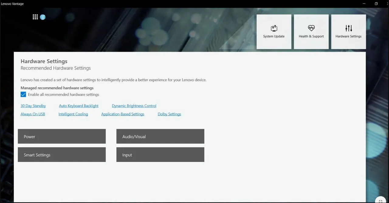 Lenovo Vantage điều chỉnh tốc độ quạt làm mát