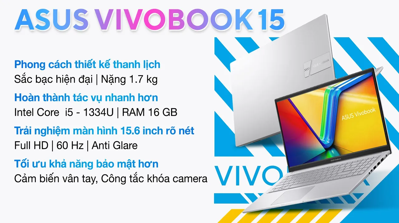 Asus VivoBook X1504VA Intel Core i5-1334U màn hình 15.6 FHD
