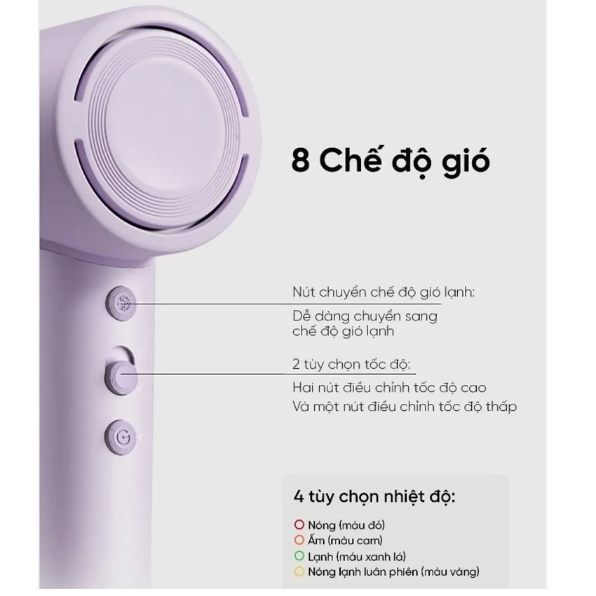 Máy Sấy Tóc Tốc Độ Cao Lumias HDL-1500 Pro - Màu Hồng 6