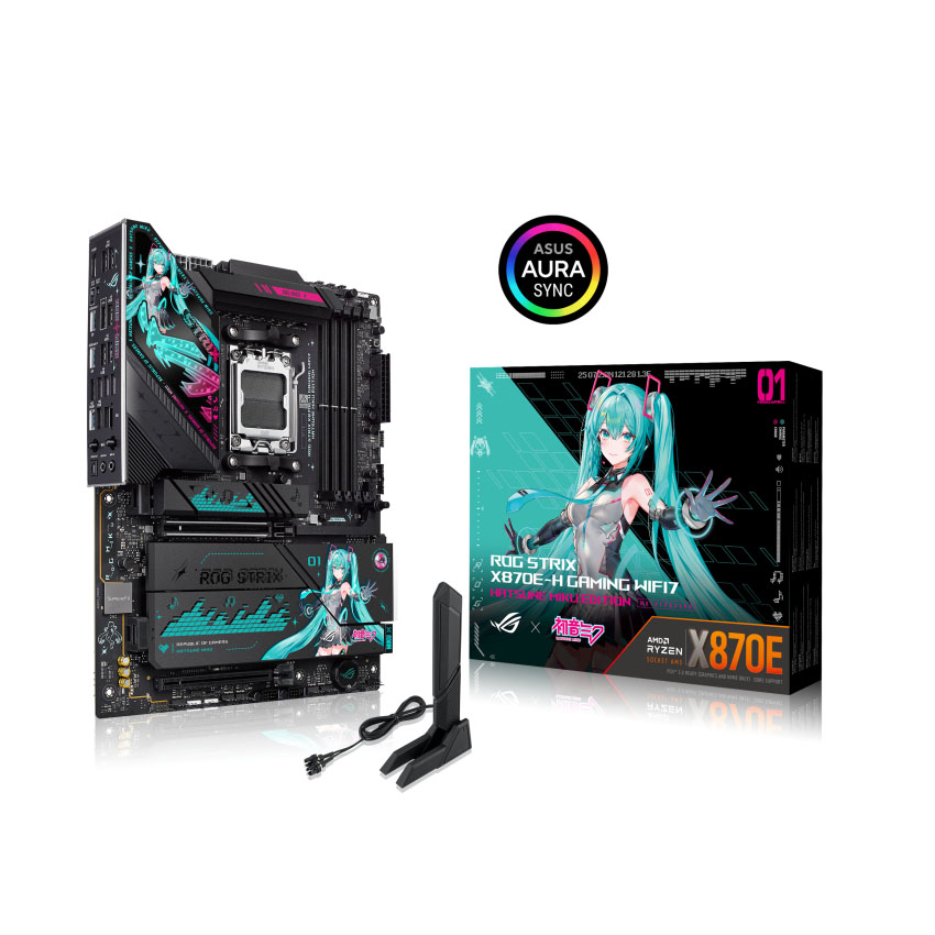 MAINBOARD ASUS ROG STRIX X870E-H GAMING WIFI7 HATSUNE MIKU EDITION