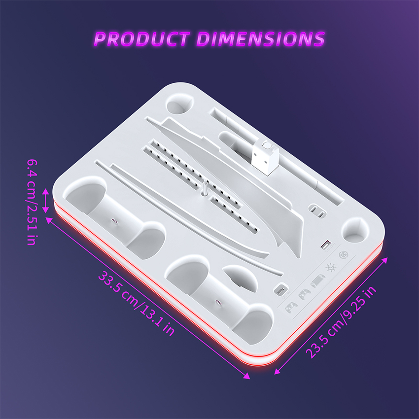 Đế sạc đa năng JYS cho Máy PlayStation 5 Pro / Slim JYS (JYS-P5225) màu trắng 2