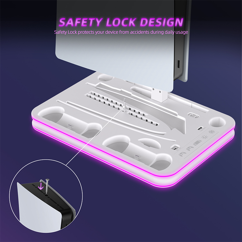 Đế sạc đa năng JYS cho Máy PlayStation 5 Pro / Slim JYS (JYS-P5225) màu trắng 4