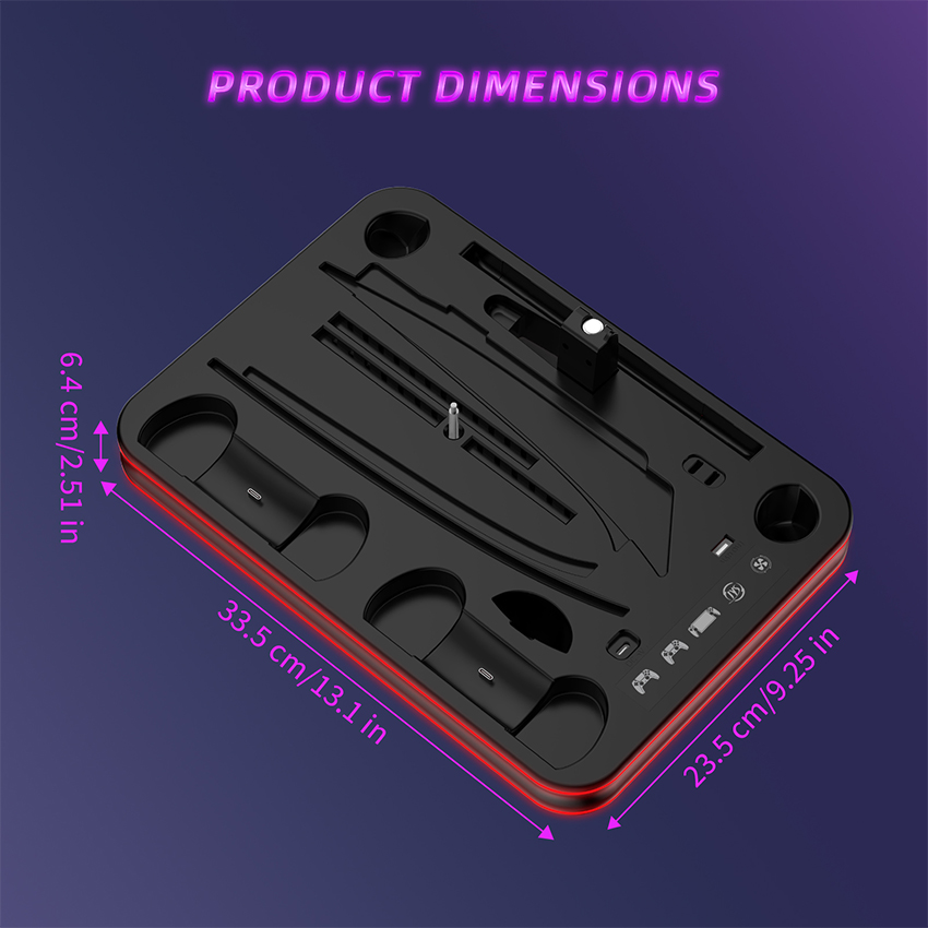 Đế sạc đa năng JYS cho Máy PlayStation 5 Pro / Slim JYS (JYS-P5225) Màu Đen 8