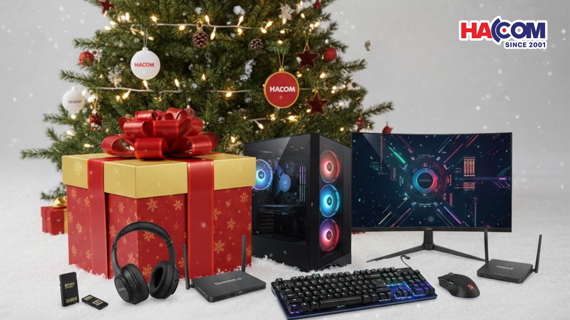 Top quà Giáng Sinh công nghệ đáng mua nhất 2025 tại HACOM (Đủ phân khúc – Đúng nhu cầu)