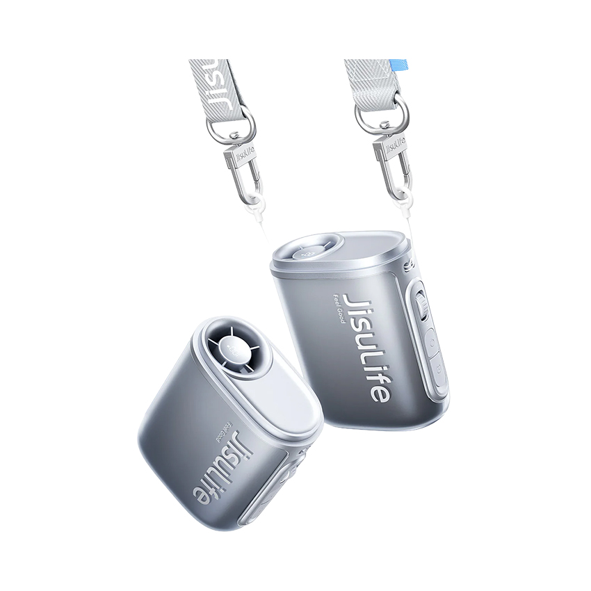 Quạt Đeo Cổ Jisulife Neck Fan Life 5 4500mAh Màu Xám - Hình 2