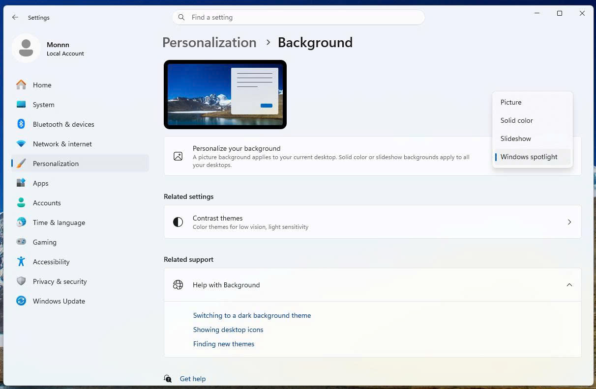 Cách đổi hình nền trên laptop Windows 11 - HACOM