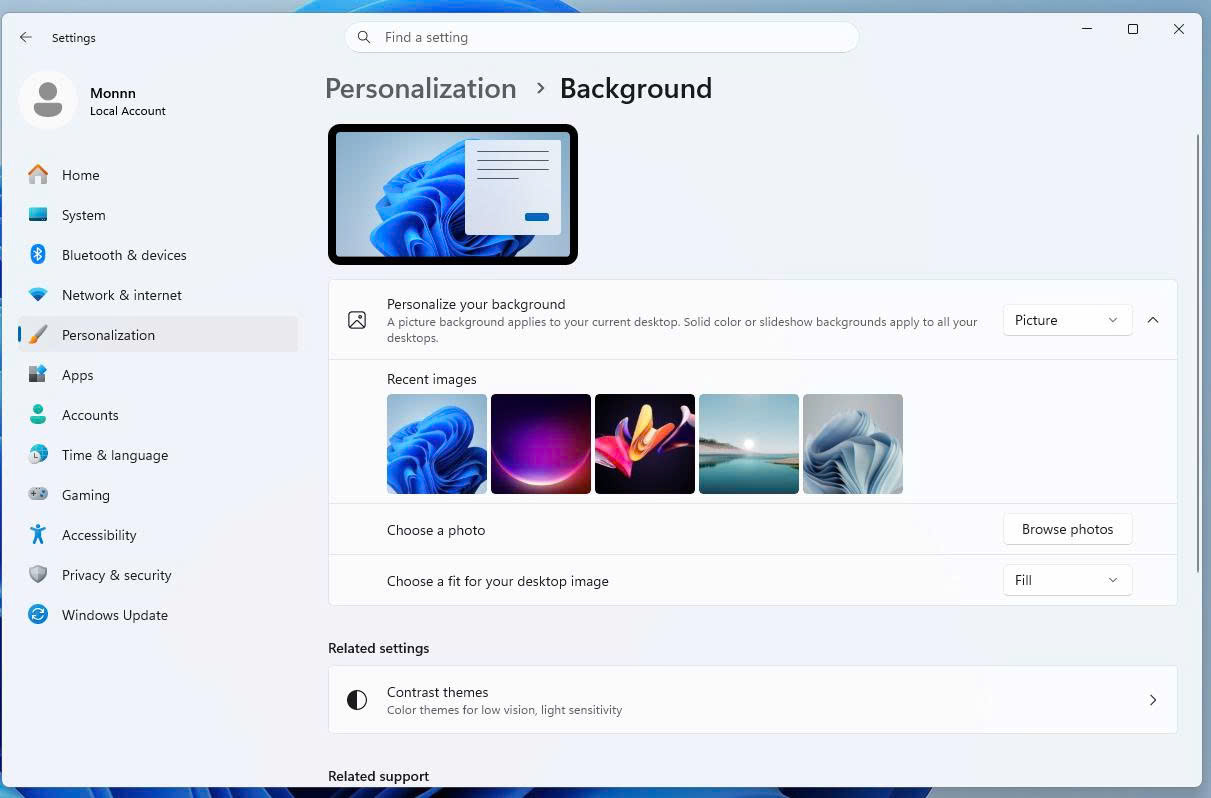 Cách đổi hình nền trên laptop Windows 11 - HACOM 2