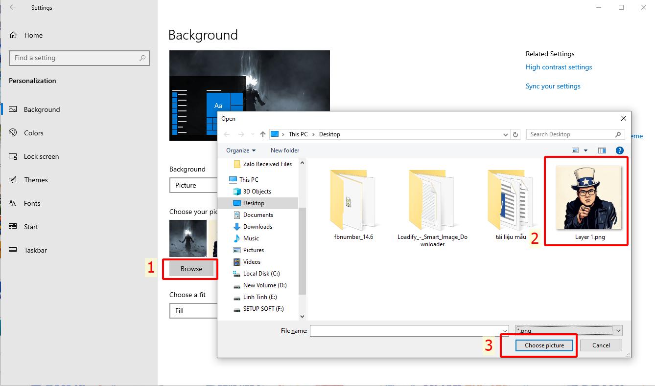 Cách cài hình nền laptop từ ảnh cá nhân - HACOM