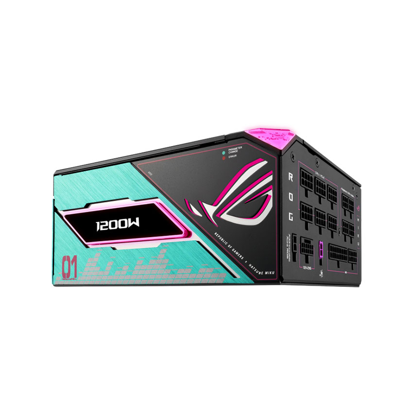 Nguồn Asus ROG THOR 1200P3 Gaming - Hatsune Miku Edition ( 80 Plus Platinum/ATX3.1/Full Modular/Màn oled) 2