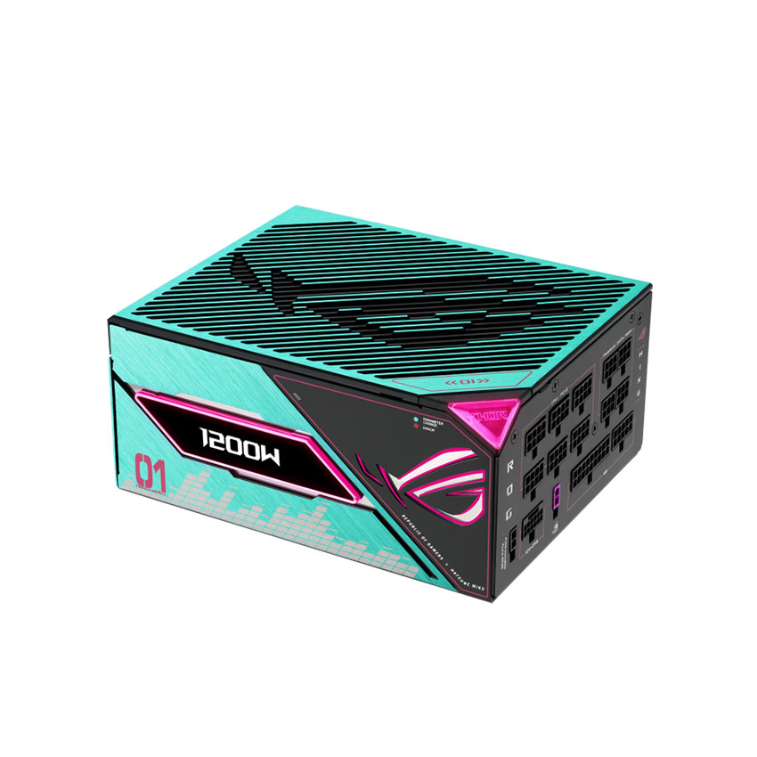 Nguồn Asus ROG THOR 1200P3 Gaming - Hatsune Miku Edition ( 80 Plus Platinum/ATX3.1/Full Modular/Màn oled) 4