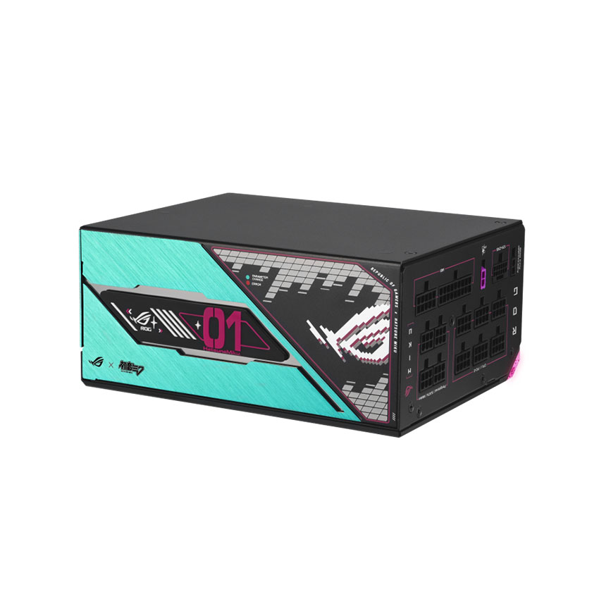 Nguồn Asus ROG THOR 1200P3 Gaming - Hatsune Miku Edition ( 80 Plus Platinum/ATX3.1/Full Modular/Màn oled) 3