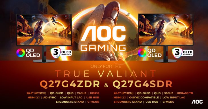 AOC Gaming ra mắt màn hình QD-OLED 27 inch