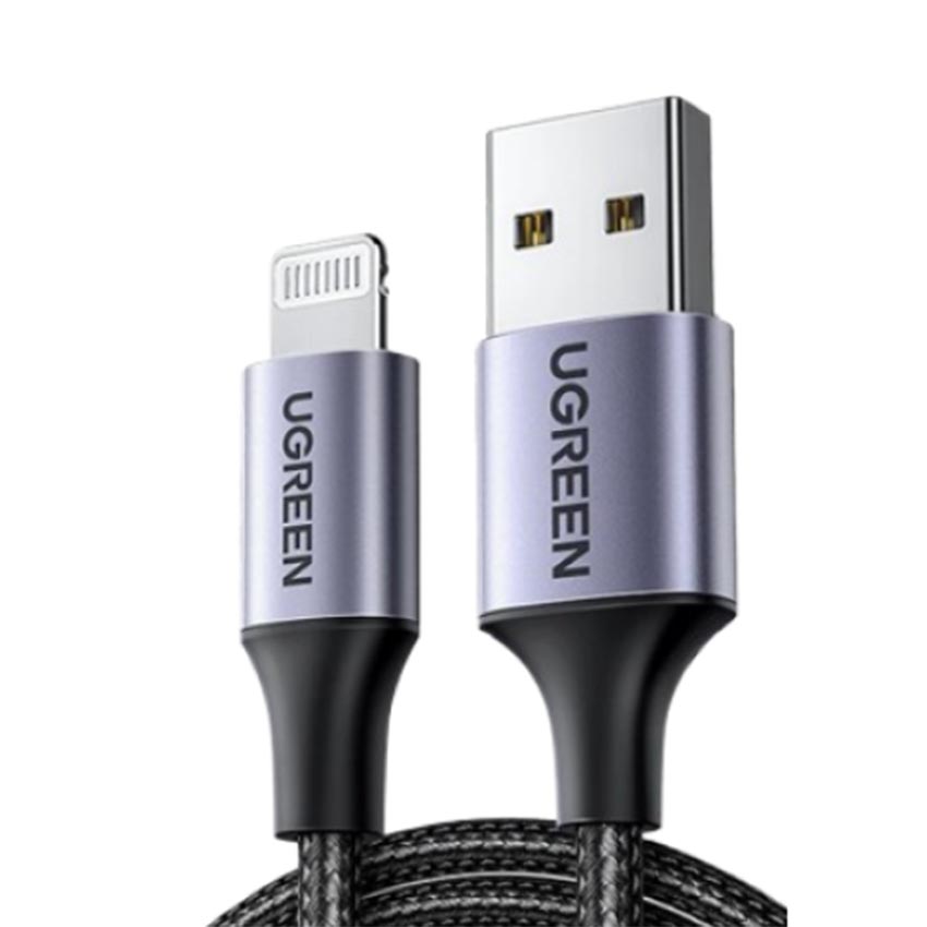 Cáp Ugreen USB-A to lightning chuẩn MFI vỏ nhôm dài 1M 60156
